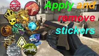 HOW TO APPLY OR REVOME STICKER FROM SKINS IN CS:GO