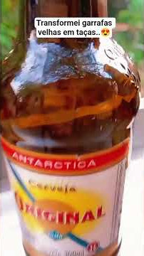 Garrafas de vidro viram taças..🤯🤩usei a máquina de cortar garrafas,lixa e cola araldite..#artesanato