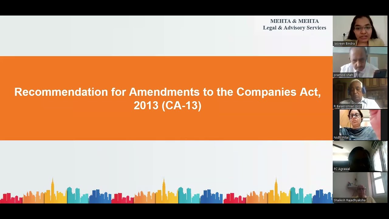 Company Law Committee Report 2022 | Webinar | Mehta & Mehta