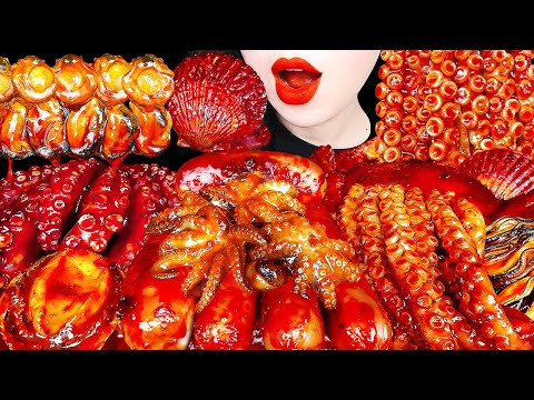 ASMR MUKBANG) Spicy FLEX Seafood Boil Octopus, Enoki Mushroom, Sausage Crab Cooking&Eating Korean 먹방