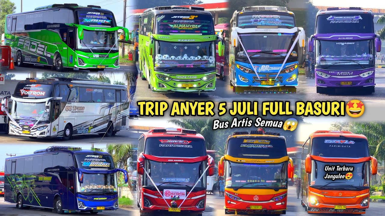 RAME FULL BUS TELOLET BASURI🥳 Hunting Di Rest Area KM 68 👏