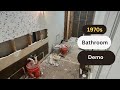 Bathroom Remodel Pt.1 Demo Day (No Talking & No Music)