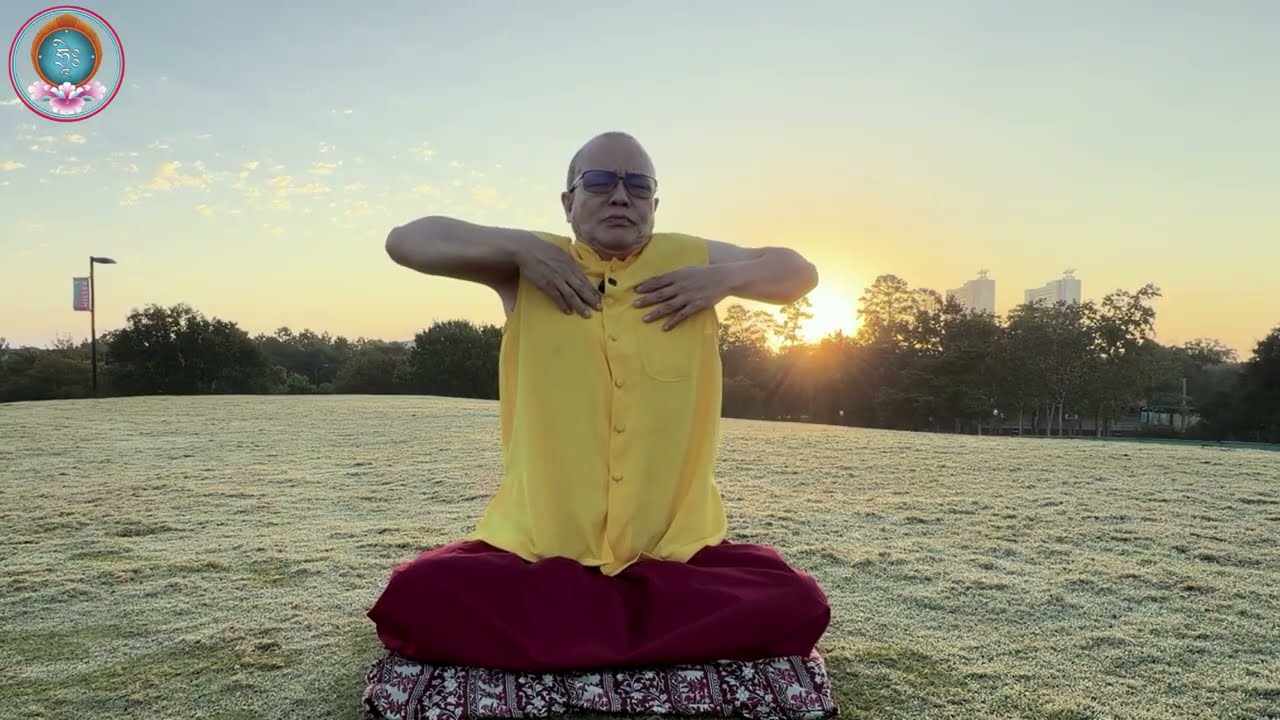 【呼吸瑜伽第一式】🏮身心吉祥迎馬年🏮 #索南久美上師 #日出晨練 #德州弘法行程