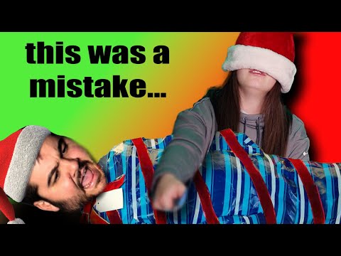 Christmas Present Wrapping Challenge (blindfolded)