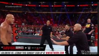 Goldberg and Brock Lesnar meet face to face before Survivor Series  Raw, Nov  14, 2016  Full HD
