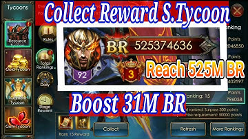 COLLECT REWARD S.TYCOON! BOOST 31M BR REACH 525M BR! LEGACY OF DISCORD