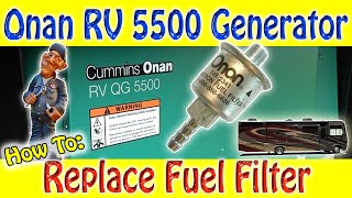 How to Replace Generator Fuel Filter for Beginners  Onan RV QG 5500  Generator