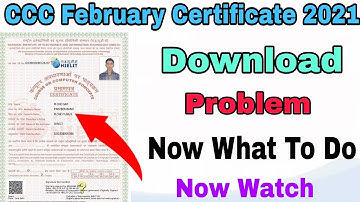 CCC february certificate download problem | CCC Feb certificate | ccc certificate download problem