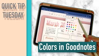 Using and Finding Colors for DIGITAL PLANNING in GOODNOTES