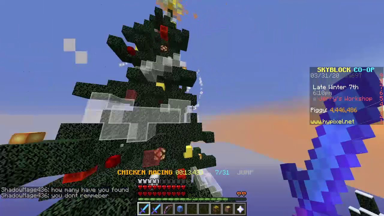 Hypixel skyblock Chicken race 135.843 YouTube