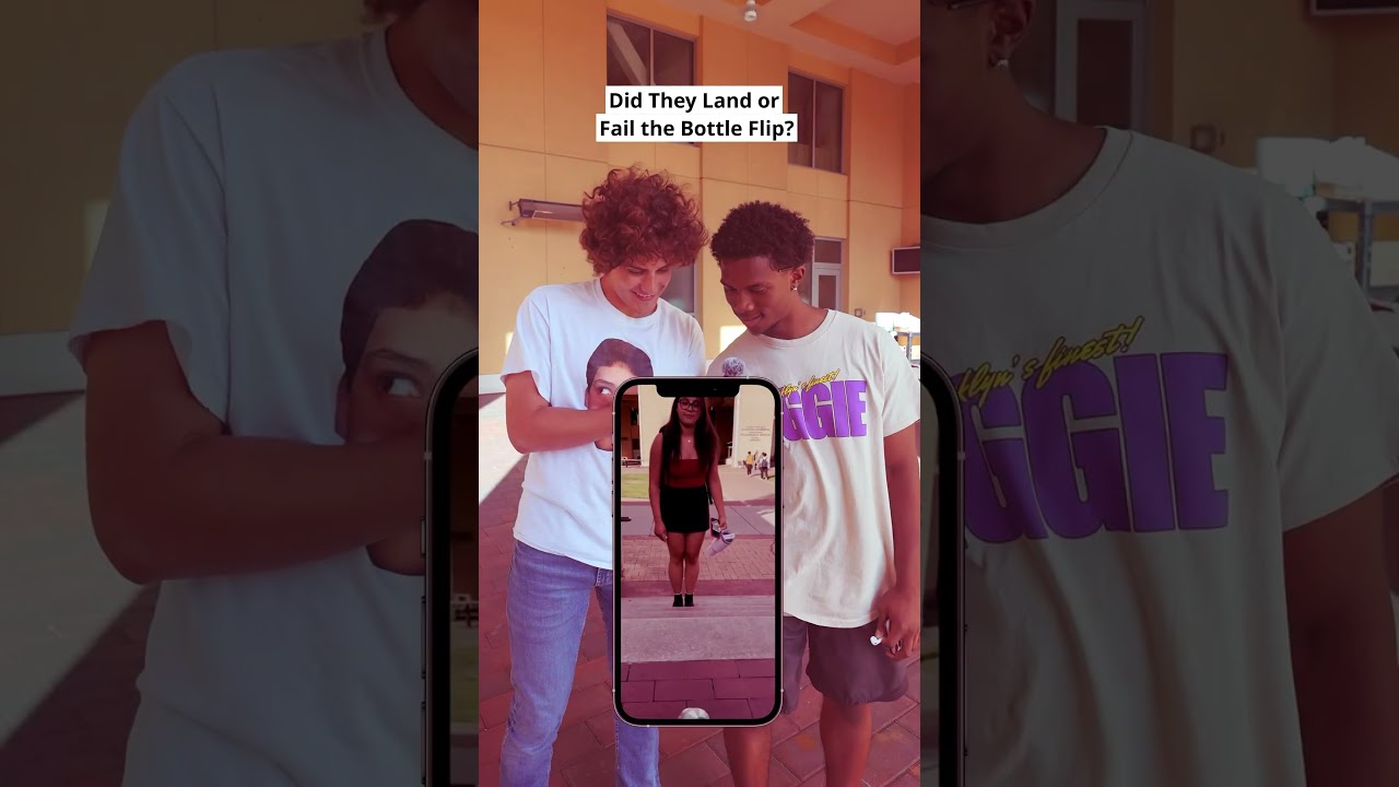 Guess If They Landed or Failed the Bottle Flip for $10!! #Funny #Entertainment #Viral #Shorts