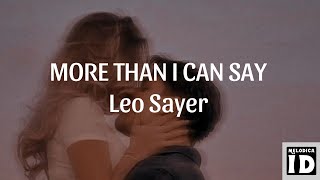 More Than I Can Say - Leo Sayer (cover by Dianne Karran) (Lyrics On Screen)