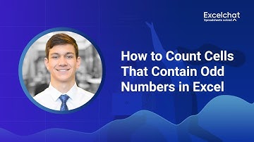 How to Count Cells That Contain Odd Numbers in Excel