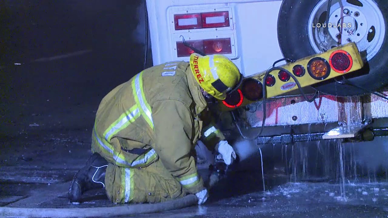 Motorhome Fire On 110 Freeway Gardena 111018