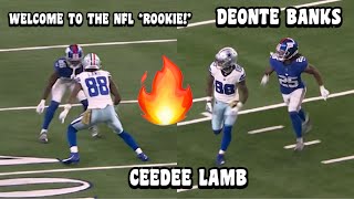 Ceedee Lamb Vs Deonte Banks  (WR Vs CB) Cowboys Vs Giants 2023 highlights