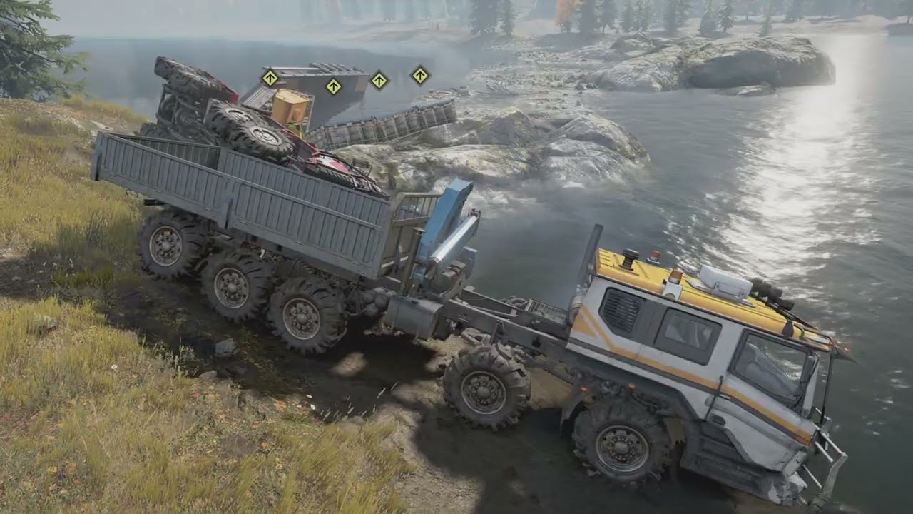 Threatening Accident Rescued - SnowRunner | PS5 Gameplay