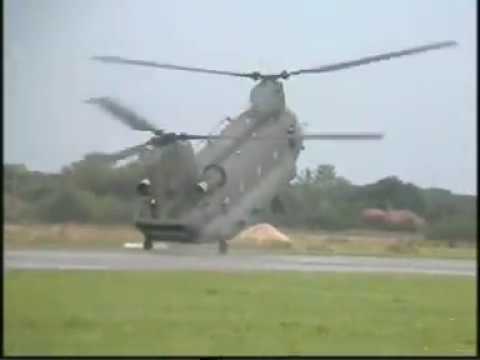 Stay with the video and see the Chinook do a reverse wheelie! Boeing HC Mk2/2A Chinook air show display with the aircraft landing and doing a reverse take of...