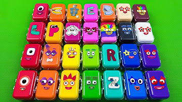 Numberblocks Looking For 🌈 Slime Opening Alphablocks Clay with Mini Suitcase Colorful! ASMR