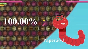 Paper.io 3 Map Control: 100.00% [Worm.io]