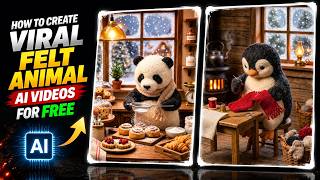 How to Create VIRAL Felt Animal Ai Videos for FREE