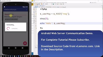 Android Web Server Communication Demo