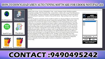 Auto Typing Software for Ebook Notepad .dxt