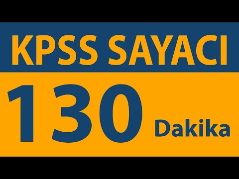 KPSS Deneme Sayacı | GK & GY | 130 Dakika | Evde Deneme Çözmek İsteyenlere Özel | Analog Saatli (4K)