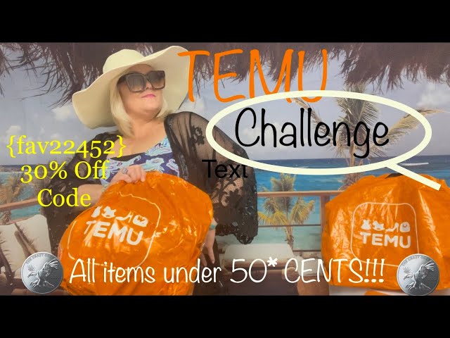 TEMU CHALLENGE!! ALL ITEMS UNDER 50* CENTS!!!!! 😱😳🤩 