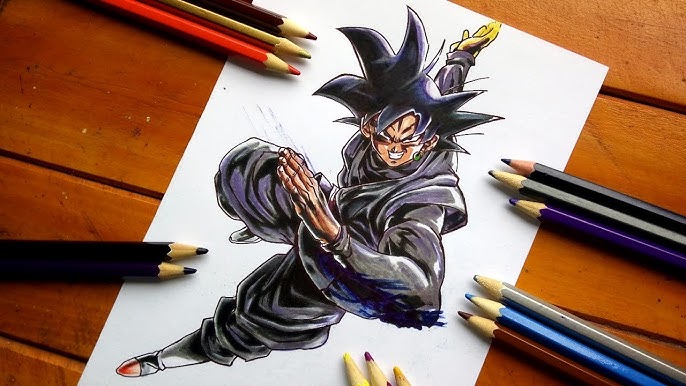 Desenhando o Super Saiyajin infinito #desenho #goku #anime #dbz #drago