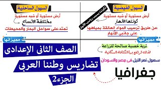 تضاريس وطننا العربى للصف الثانى الاعدادى الجزء 2