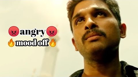 Allu arjun😠Mood off whatsApp status Allu Arjun best 🔥 Attitude whatsapp status video 2021