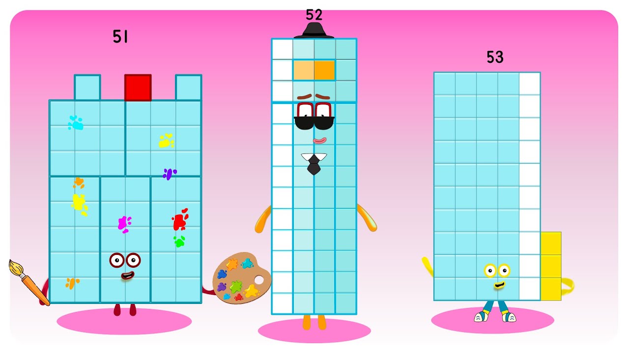 Sprunki OC Numberblocks 51, 52, 53 | Compilation Incredibox 
