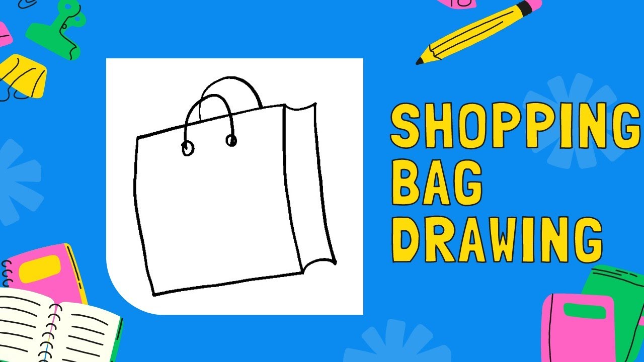 shopping bag drawing guide | Drawing tutorial easy, Drawing tutorials for  kids, Guided drawing
