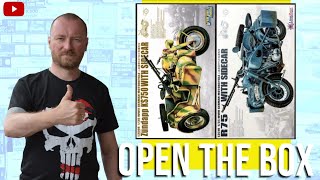 OPEN THE BOX: GREAT WALL HOBBY - Zundapp KS750 w/sidecar and BMW R75 w/sidecar, 1/35