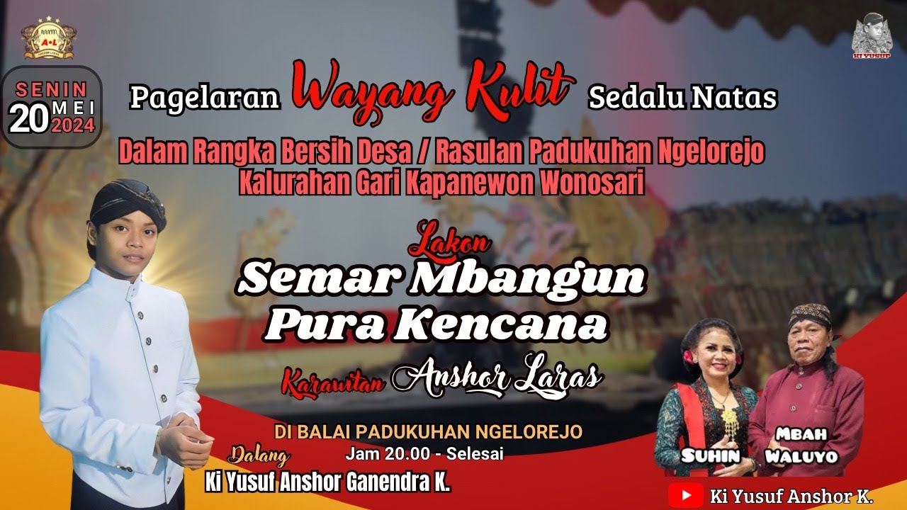 LIVE WAYANG KI YUSUF / SEMAR MBANGUN PURA KENCANA  / SUHIN & WALUYO / NGELOREJO,GARI,WONOSARI, GK.