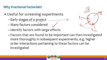Design of Experiments Video Segment 3 Introduction to Fractional Factorial Design Publ