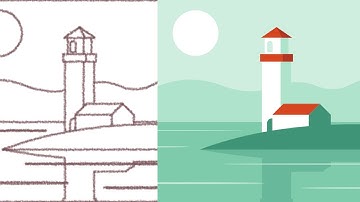 Create a Flat Design Lighthouse Shore Illustration with Inkscape