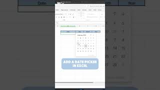 Add a date picker in Excel 🤠 using this very simple trick!