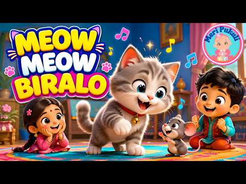 Meow Meow Biralo - म्याऊँ म्याऊँ बिरालो 🐱 Meri Pukuli Nepali Kids Songs