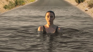 Swim in the Road Composite in GIMP