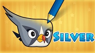 How to Draw Silver from Angry Birds - Step by Step! screenshot 5