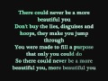 More Beautiful You Jonny Diaz Lyrics