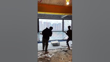 Floor to ceiling window installation