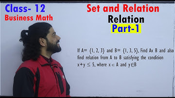 Set and Relation (Relation part 1  Class 12)  NEB Business Math