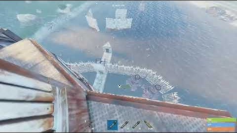 when you ladder in to a compound and there doors are open | Rust console edition