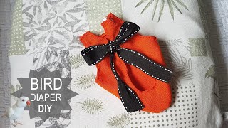 Flight suit for bird | Parrot diaper DIY