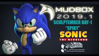 Sculptember Day 1- Spiky- Sonic Mudbox 2019.1 Speedsculpt