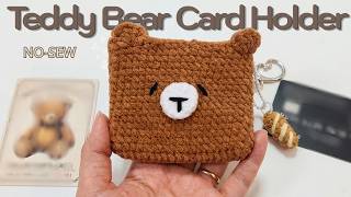 How to Crochet Teddy Bear Card Holder 🐻 (Fast Beginner Crochet Pattern | Aesthetic DIY)