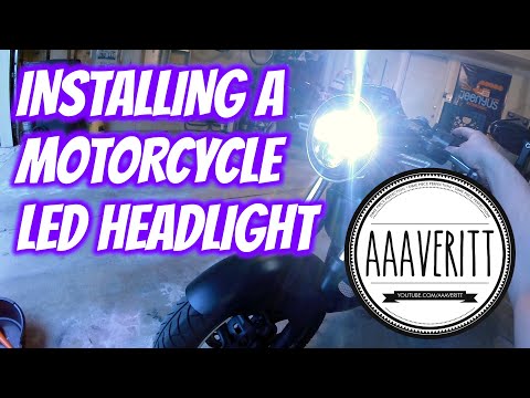Installing A Premium J.W. Speaker LED Headlight On A Motorcycle