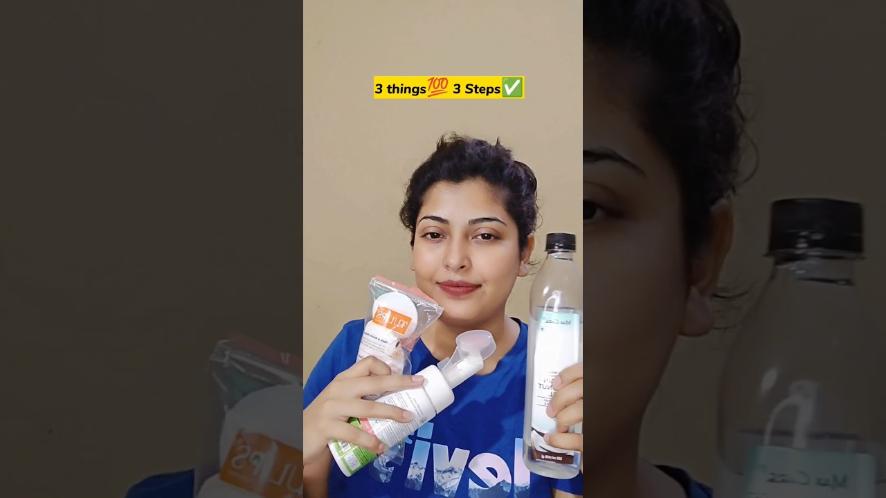 🙏🏻5 minute🙏🏻can save💯ur face🌿& skin💕 | Double⏫Cleaning🧼